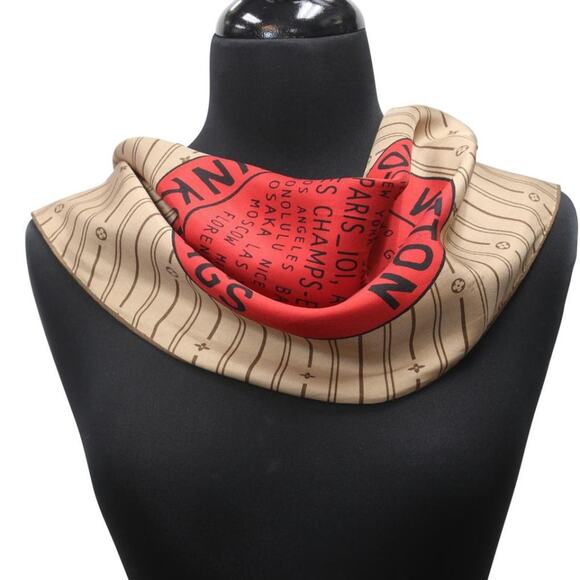 Louis Vuitton Monogram Silk Lv Logo Trunk Bags Scarf/Wrap LV-0519N-0181 - Picture 4 of 8